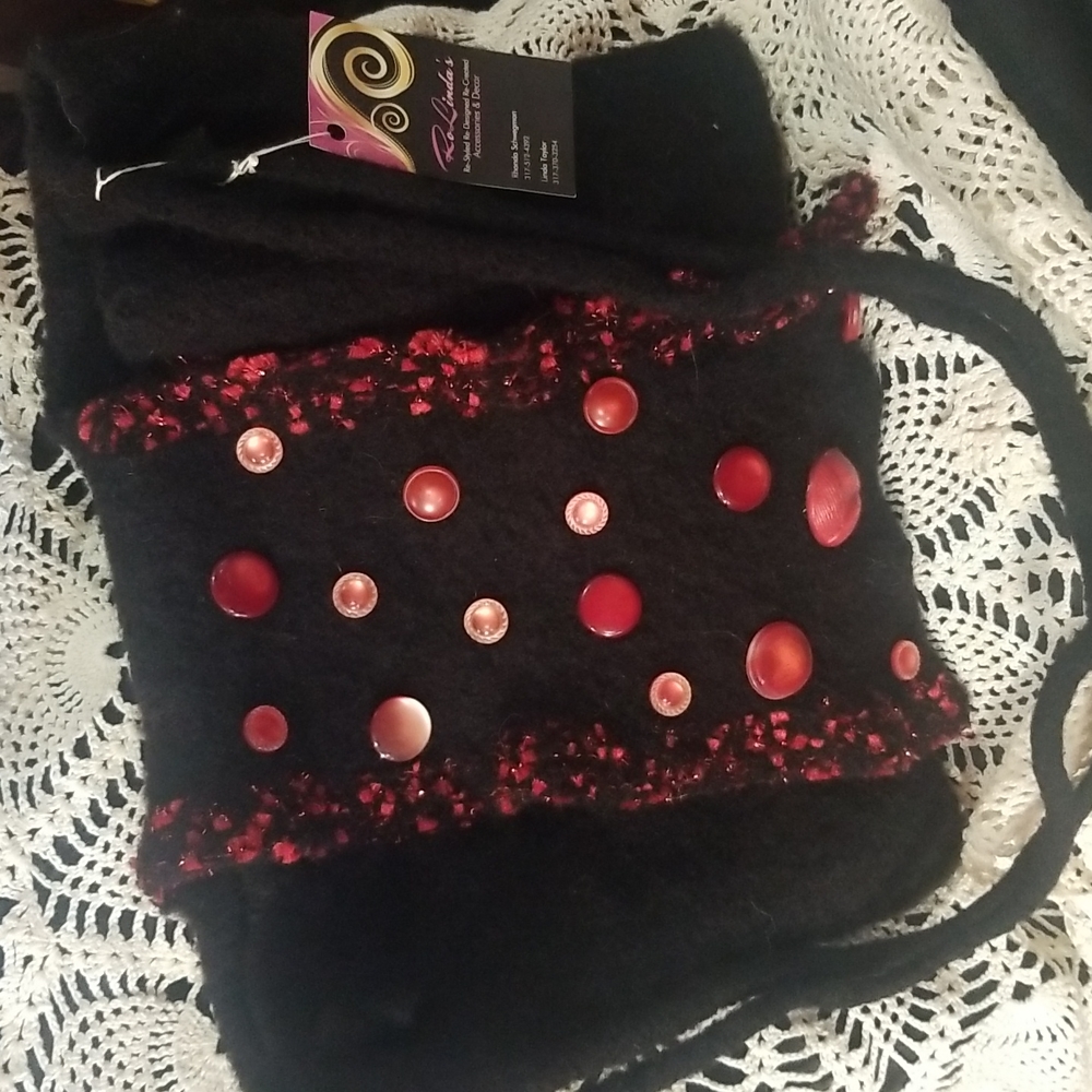 Hand Knitted And Felted Hand Bag